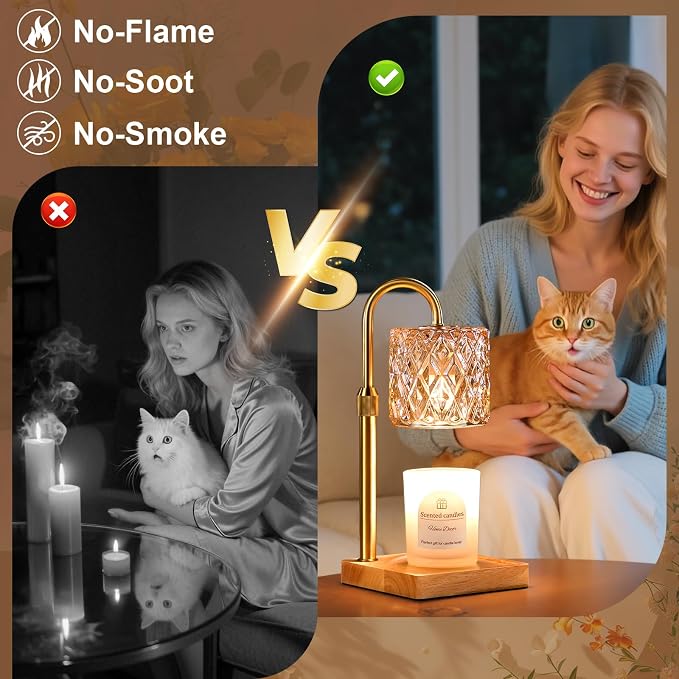 Adjustable height candle warmer